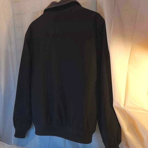 St. John's Bay Men's Jacket Coat Black Water Resistant Mock Neck Zipper Lined M - Picture 8 of 8